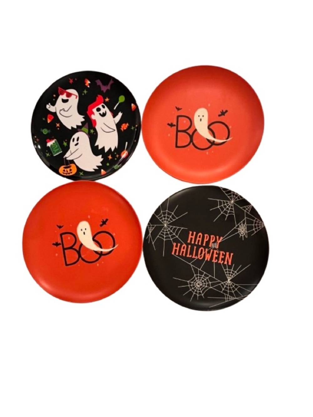 🆕- Hyde & Eek Target- Set/4 Halloween Themed Melamine Plates.